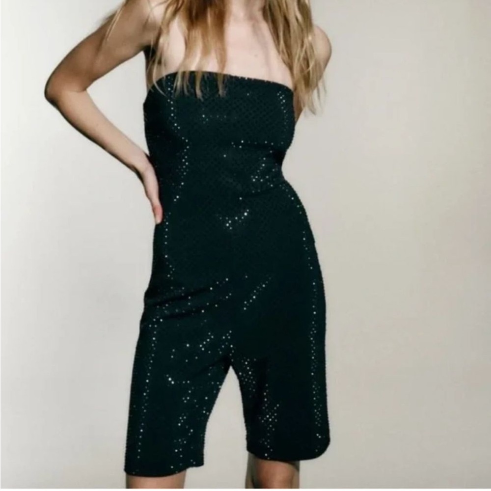 🖤 ZARA Sparkly Shorts Romper
